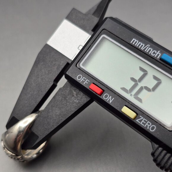 Sterling Silver & Citrine Dome Ring Size 6.5 Ornate Scrollwork Signed K 9.91g - Picture 10 of 13